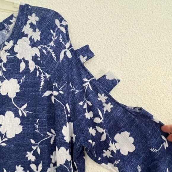 Fred David Womens Cold Shoulder Tunic Plus Size 2X - Picture 3 of 6